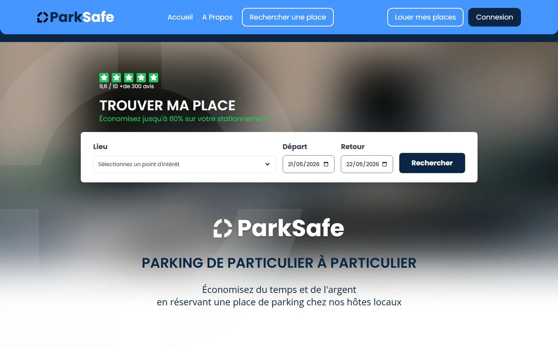 ParkSafe — Marketplace de location de places de parking entre particuliers