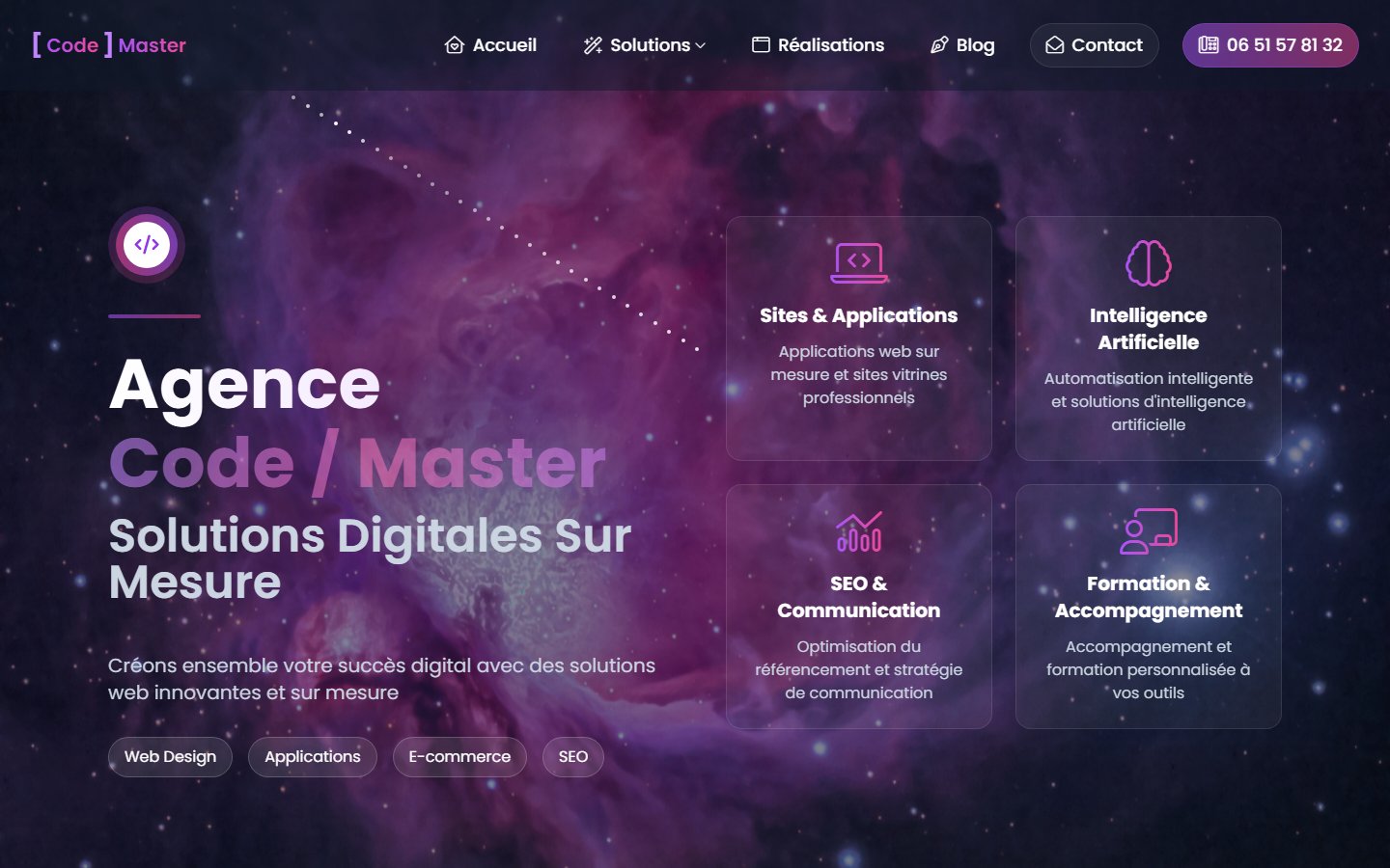 Hero éditorial — wireframe tracé à la main, annotations manuscrites et CTA contact