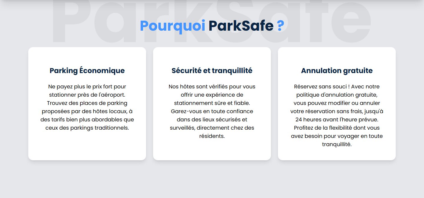 Section « Pourquoi ParkSafe » — arguments éditables depuis le back-office
