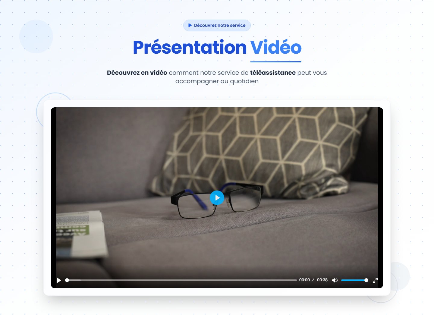Présentation vidéo en lecteur custom, format horizontal/vertical adaptatif