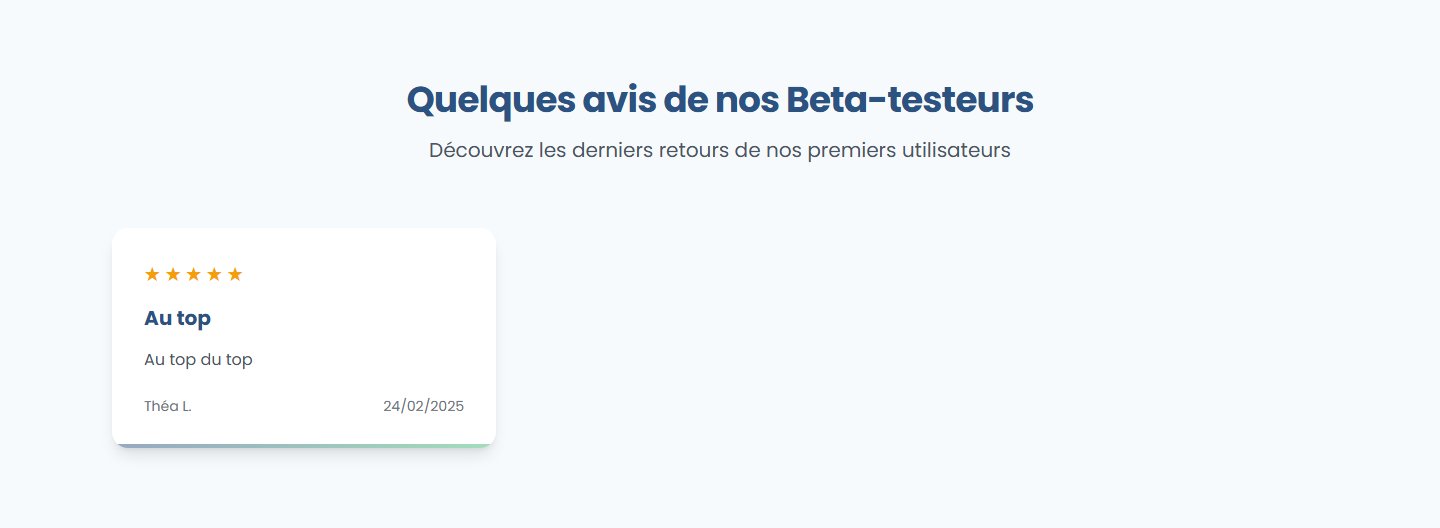 Témoignages — avis des beta-testeurs étudiants en IFSI affichés en page d'accueil