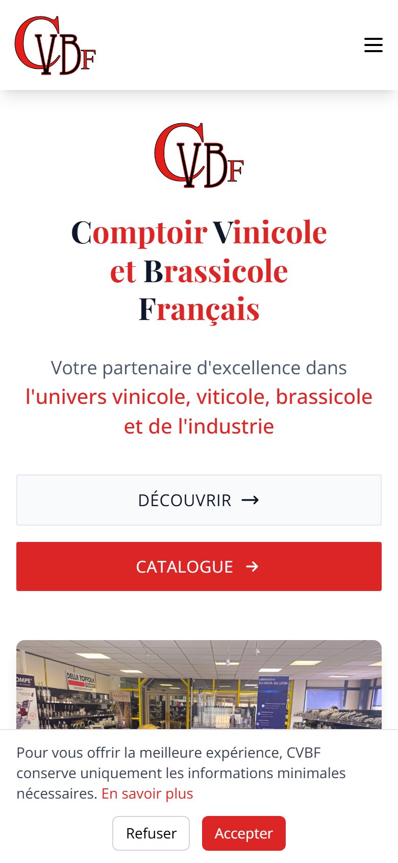 Vue mobile — accueil adapté, lecture rapide au pouce pour un professionnel sur le terrain