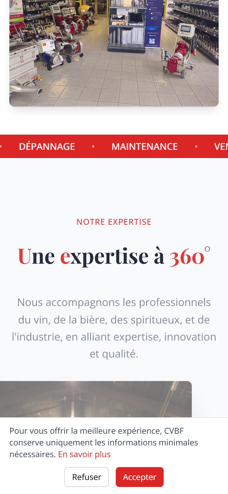 Vue mobile — navigation fluide dans le catalogue depuis un smartphone