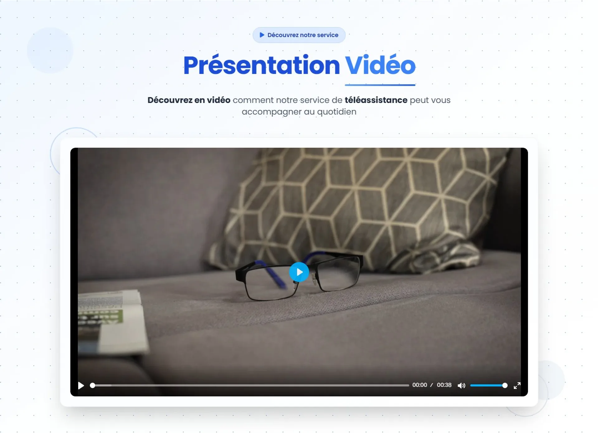 Présentation vidéo en lecteur custom, format horizontal/vertical adaptatif